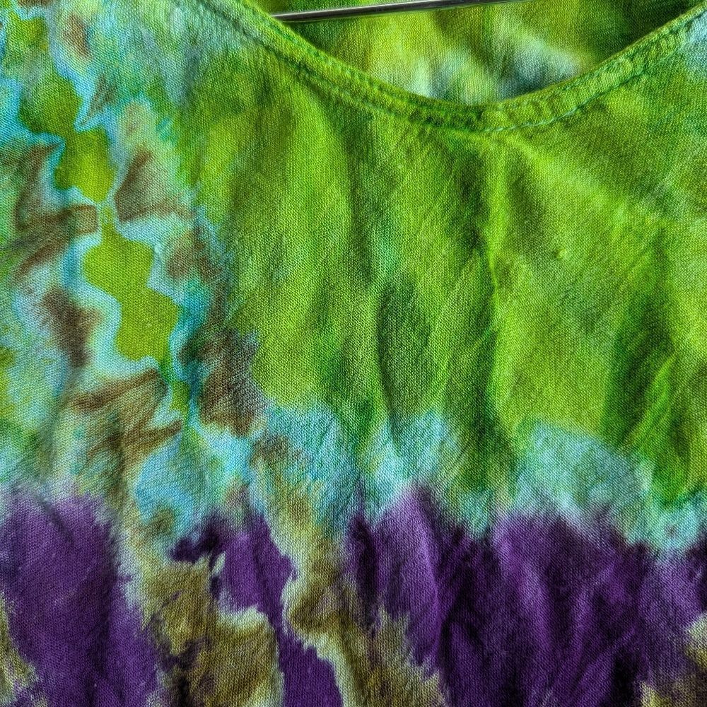 Model France summer umbrella coverup dress one size boho hippie tie die beachy - Picture 8 of 8